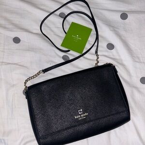 Kate Spade Black Textured Leather Crossbody